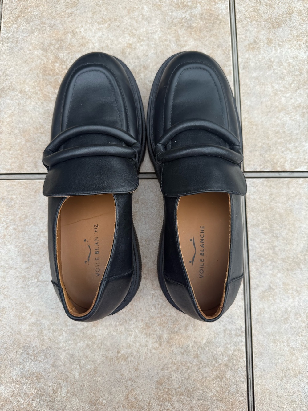 Voile Blanche Elaiza black leather chunky loafers - Picture 9 of 16